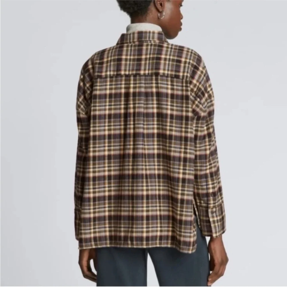 Everlane Flannel boxy shirt NWT smalll - Picture 2 of 6